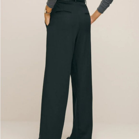 Reformation Mason Wide Leg Pants, Black, Size 4 - Picture 2 of 7